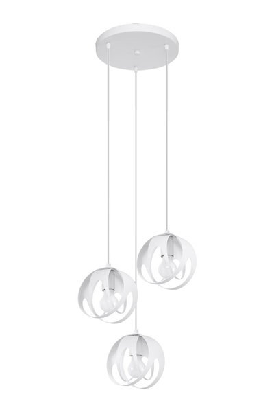 Industrialna lampa wisząca SL.1084 loftowa nad łóżko biała