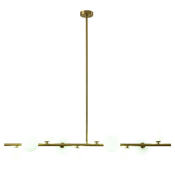 Wisząca lampa molekuły Milky drop SMP0097-10 Step na listwie kule złota