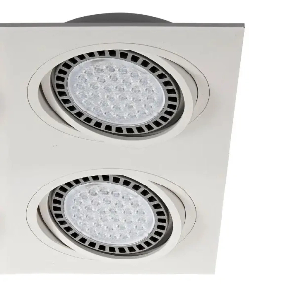 Lampa sufitowa wpuszczana Boxy 20073-WH Zumaline 4-punktowa do biura biała