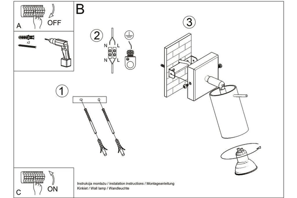 Kinkiet LAMPA ścienna Ring SL.0449 Sollux regulowana OPRAWA metalowa tuba szara