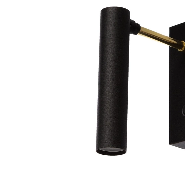 Czarny kinkiet LARS 50717105 ścienna tuba LED 4W 3000K włącznik