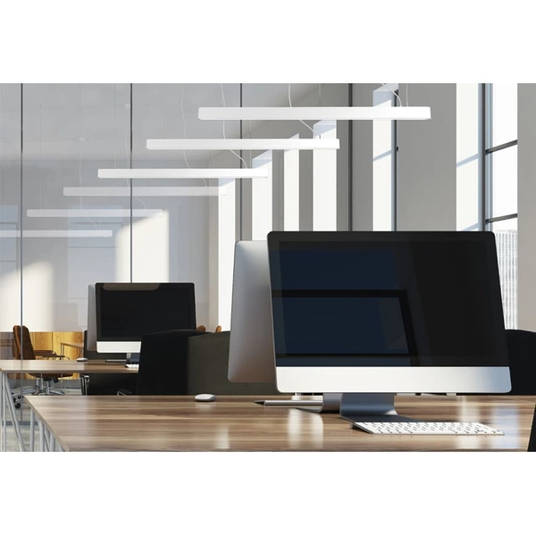 Wisząca lampa jadalniana Soft 7547 Nowodvorski podłużna metalowa biała