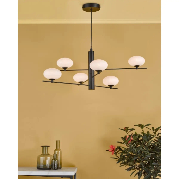 Molekułowa lampa wisząca Jasper JAS0622 kule białe czarne