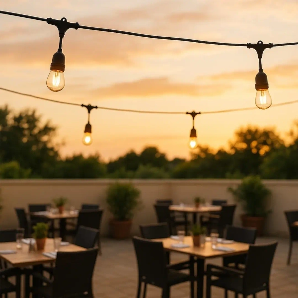 Zewnętrzna girlanda ogrodowa Summer Time EKG2291 LED 6W 2200K IP44 czarny