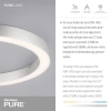 Lampa sufitowa sterowana pilotem PURE-LINES srebrna 6309-95 1xLED 30W 2700-5000K