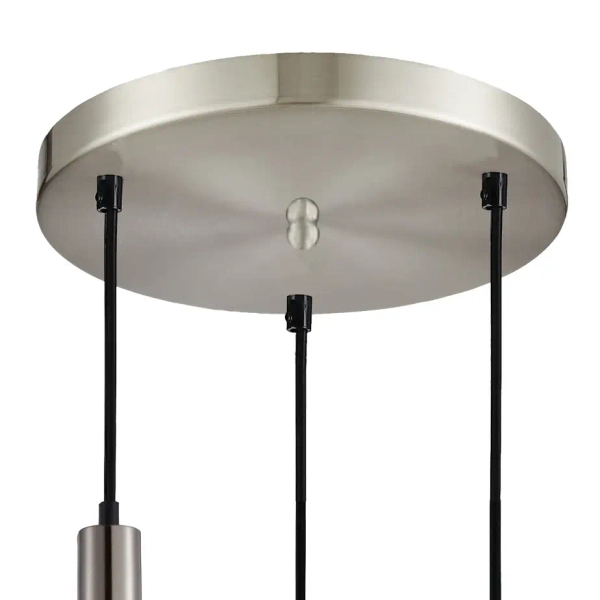 Potrójna lampa wisząca Penzi PND-31981-3S-SC-WH szklana biała srebrna
