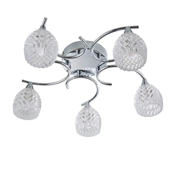 Wielopunktowa lampa sufitowa Boyer BOYER-5CH chrom przezroczysty