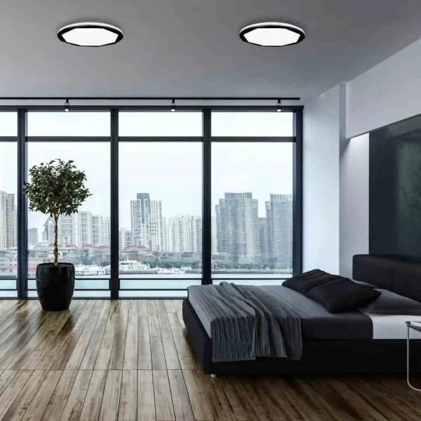 Lampa sufitowa ze ściemniaczem OPTIMA ML7053 LED 52W 3000-6000K czarna