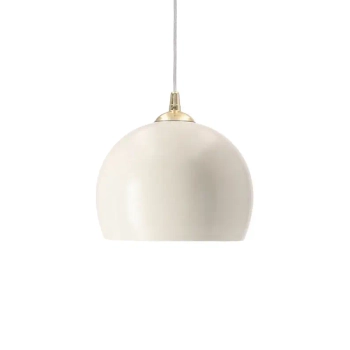 Wisząca lampa kopuła PONTE biała 31-48035 1xE27 do salonu szklana