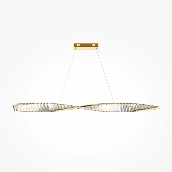 Żyrandol glamour Krone P097PL-L36BS3K LED 36W 3000K crystals mosiądz