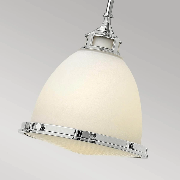 Lampa wisząca do jadalni retro Amelia HK-AMELIA-P-M-CM chrom biały