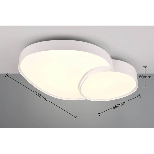 Ledowa lampa natynkowa Rise 647519231 do LED 51W 2700-6500K do holu biała