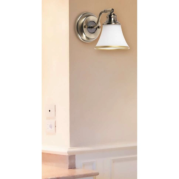 Klasyczna LAMPA ścienna GRANDO 6545 Rabalux klosz OPRAWA dzwon kinkiet bell retro patyna
