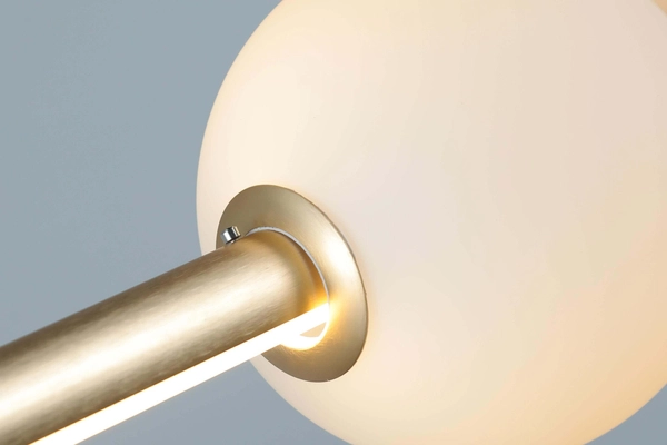 Nowoczesna lampa wisząca Sandra LED 48W 3000K kule nad stół złota