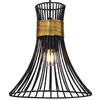 Wisząca LAMPA rustykalna PURRA 54814H Globo metalowa OPRAWA zwis druciany klatka czarna złota