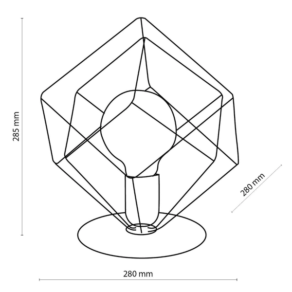 Industrialna lampka nocna klatka Alambre 5450 TK Lighting czarna złota