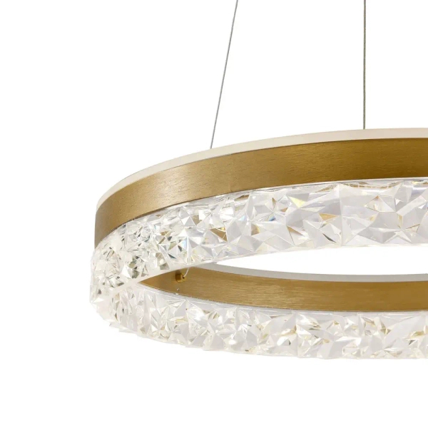 Nowoczesna lampa wisząca Frozi 31-35554 LED 32W 3000K pierścień złoty