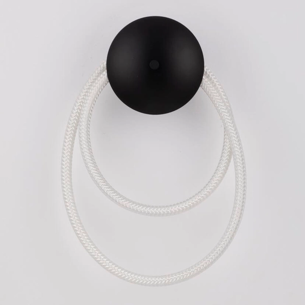 Ścienny kinkiet CURA LE44257 LED 17W 3000K obręcze czarny biały