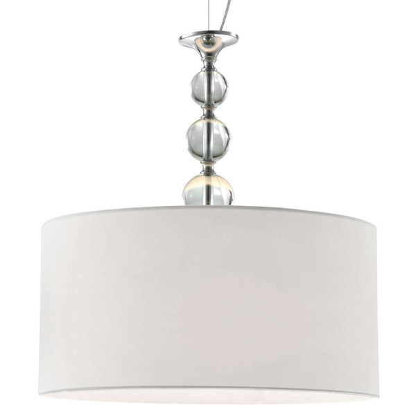 LAMPA wisząca REA RLD93163-1W Zumaline okrągła OPRAWA zwis abażurowy biały