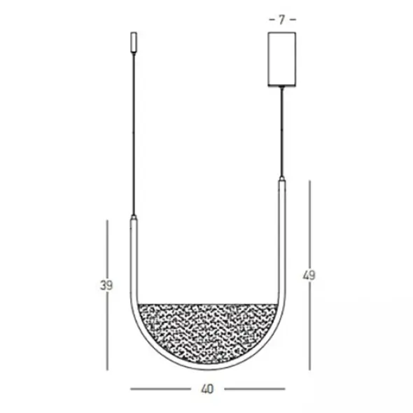 Zwisająca lampa nad stół 23165 LED 28W 3000-4000K do jadalni złoty
