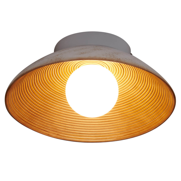 Lampa ścienna ILUSIONI ST-F059 COFFEE Step ryflowana do salonu beżowa biały