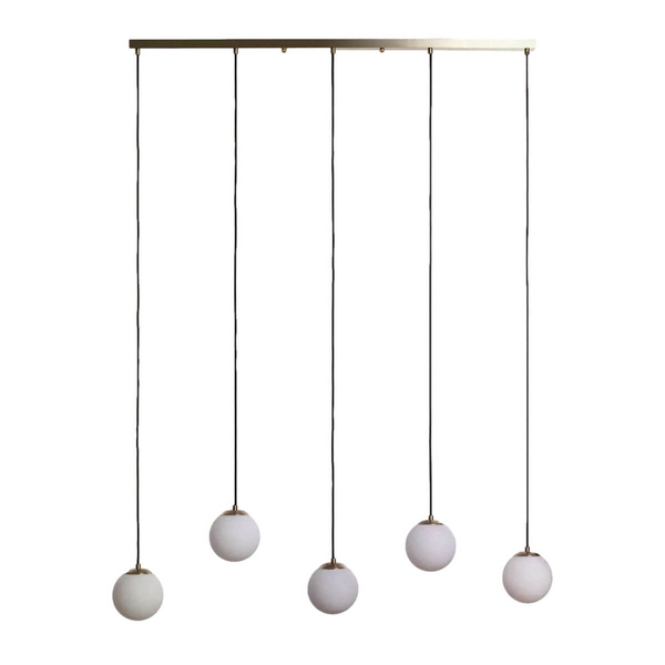 Szklane kule lampa wisząca Milano ABR-LWD-5XE27 Abruzzo złoty biały czarny