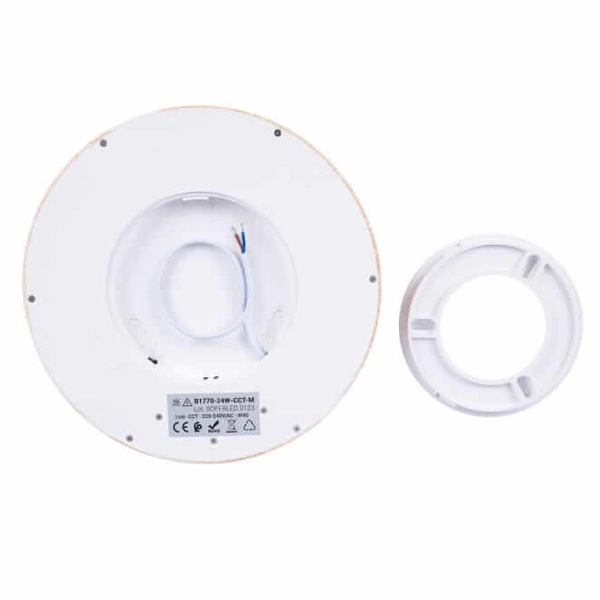 Ledowy plafon Maze ABR-PLO-OCED-24W Abruzzo 24W 3000-6000K biały drewniany