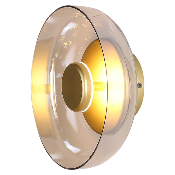Kinkiet ścienny Disco ST-1331-W Step LED 5W 3000K szklany klosz złota