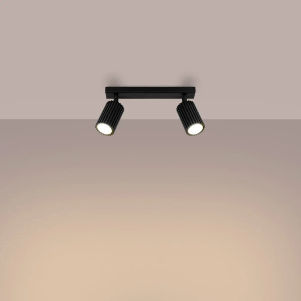 Sufitowa lampa regulowana Karbon SL.1580 na listwie czarna