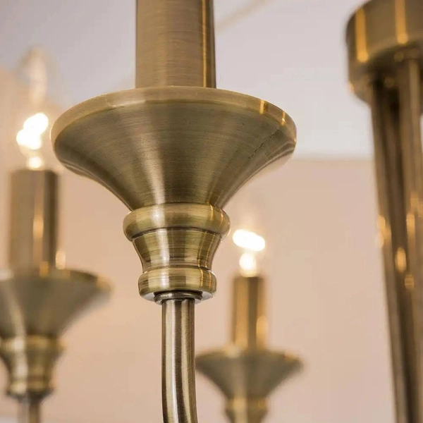 Klasyczna LAMPA wisząca ABU DHABI P06871BR-WH Cosmolight okrągły zwis do sypialni biały