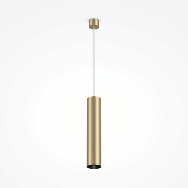 Lampa wisząca Focus P075PL-01MG nad stół tuba złota