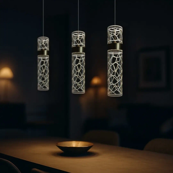 Potrójna wisząca lampa Lagos ML2246 LED 24W 4000K nad wyspę złoty