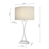 Nocna lampka na stolik Oporto OPO4150 tkaninowa chrom kremowa