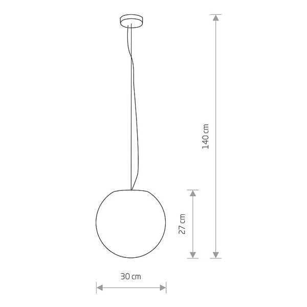 Nowoczesna lampa wisząca Cumulus 9751 outdoor biała zewnętrzna