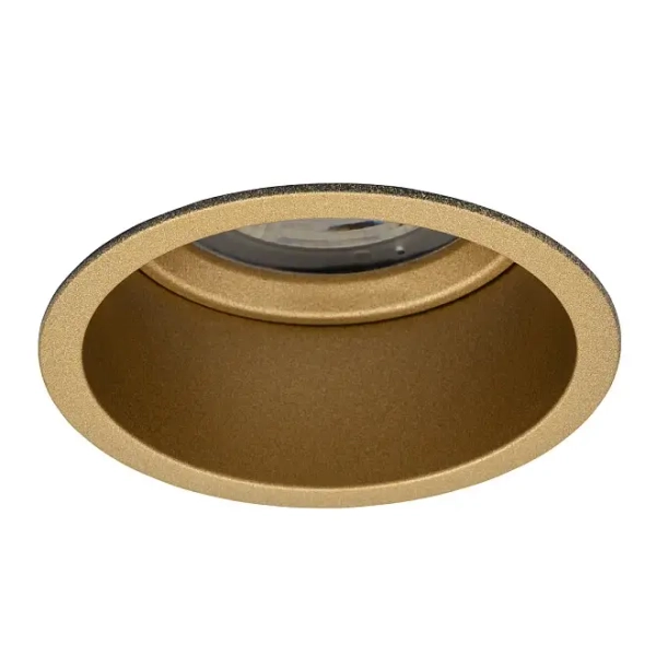 Okrągłe oczko wpuszczane CUP 10791 do salonu złote