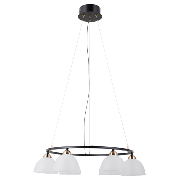 Ledowa lampa wisząca Montiela PND-34374-6-BK 180W 3000K czarny biały złoty