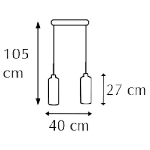 2-punktowa lampa wisząca 6754/2 8C do kuchni chrom