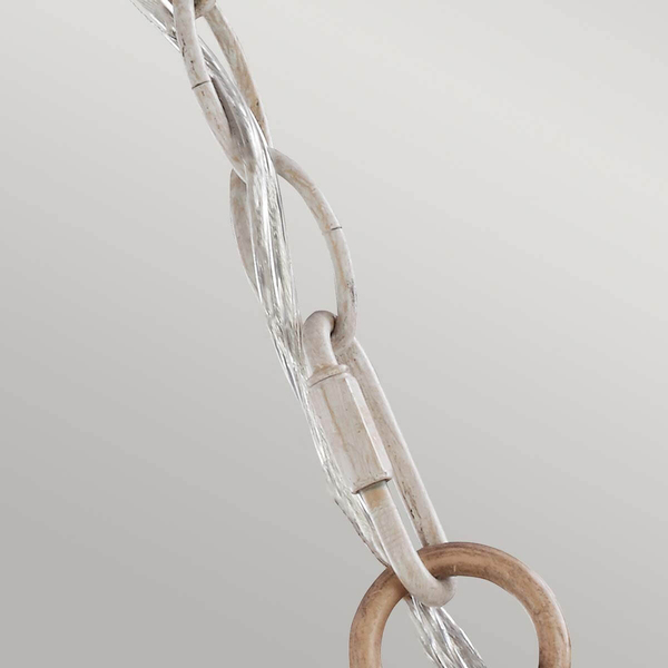 Lampa wisząca na łańcuchu Hartsville FE-HARTSVILLE3 Feiss świecznikowa biała brązowa