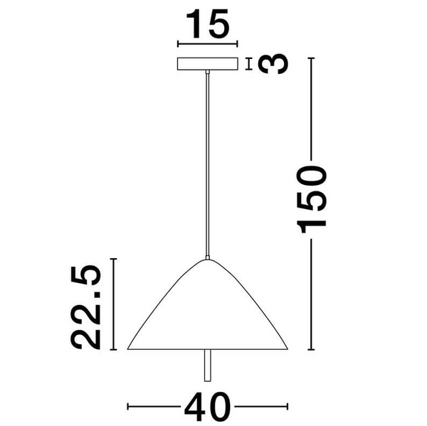 Wisząca lampa jadalniana CARAPARI LE44654 LED 17W 3000K czarna