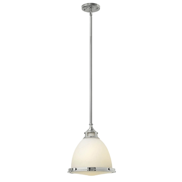 Lampa wisząca do jadalni retro Amelia HK-AMELIA-P-M-CM chrom biały