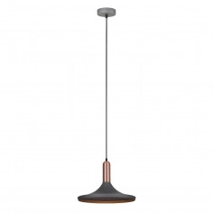 Industrialna LAMPA wisząca LUSTY MDM-3027/1 GR+RC Italux metalowa OPRAWA zwis loft miedź szary