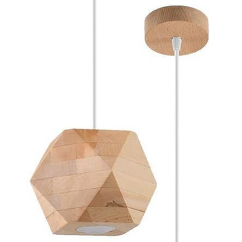 Wisząca lampa drewniana SL.1011 ekologiczna do sypialni