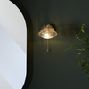 Lampa ścienna z włącznikiem L&-197182 Light& szklana IP44 mosiądz