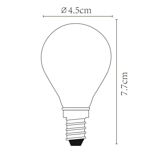 Bańka żarówka LED 49022/04/67 Lucide E14 4W 2700K 360lm szklana przydymiona