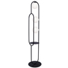 Podłogowa lampa z półką Finestra K-4963 Kaja do salonu kule białe czarne