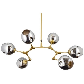 Lampa wisząca Modern Orchid ST-1232-9 gold smoky Step złota szara