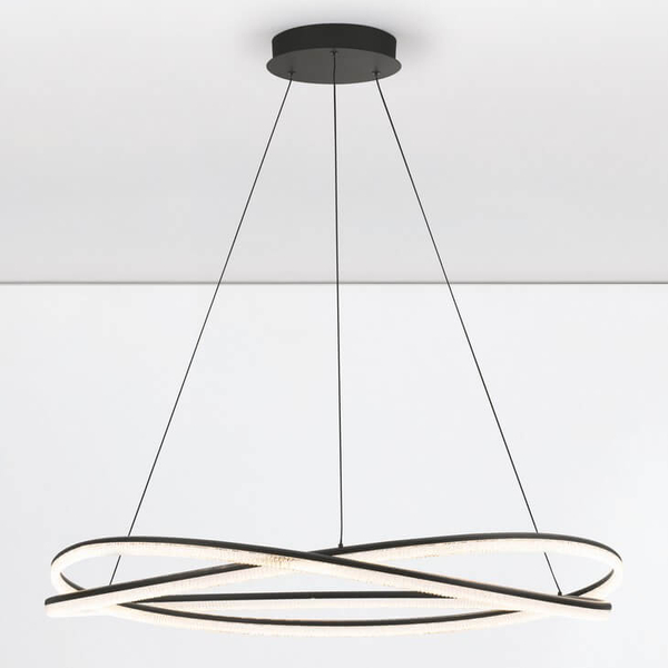 Lampa zwisająca do salonu ILAVE LE44323 LED 68W 3000K wstęga czarna