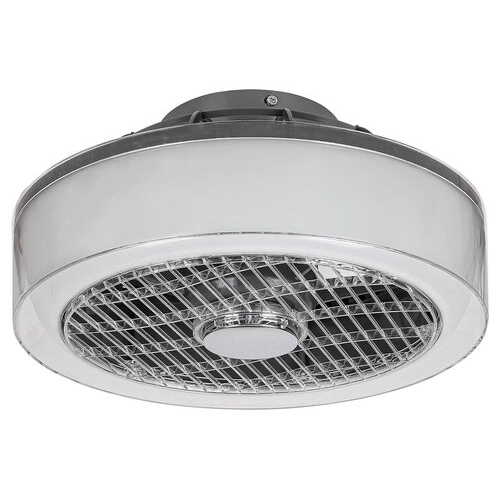 LAMPA sufitowa DALFON 6857 Rabalux metalowa OPRAWA plafoniera okrągła LED 30W 3000K - 6000K wiatrak wentylator szary