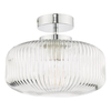Sufitowa lampa szklana Riva RIV5208 do salonu IP44 chrom
