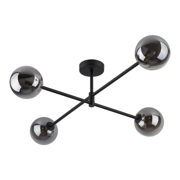 Przysufitowa lampa molekułowa Sarius 6235 TK Lighting szkło metal czarny grafit